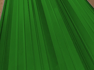 Окрашенный профнастил С21-1000, 0,5 мм, зеленая листва