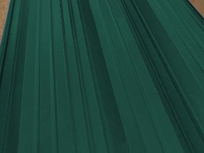 Окрашенный профнастил НС44-1000, 0,5 мм, зеленый мох