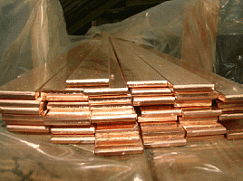 Бронзовая полоса БрНБТ г/к, 40х300, 400